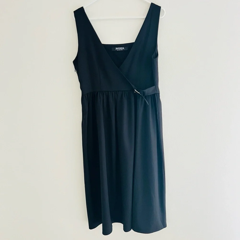 Disturbia Black Belladonna Wrap Suspender Midi Dress 10 - Picture 5 of 5